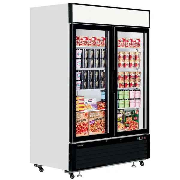 Vrieskast | SERIE LG | 1108L | Wit/Zwart | -14°C/-25°C | Geforceerd | Draaideuren | Wielen | 1382x805x2065(h)mm