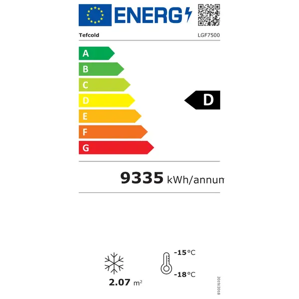 Vrieskast | SERIE LG | 2050L | Wit/Zwart | -14°C/-25°C | Geforceerd | Draaideuren | Wielen | 2079x805x2065(h)mm