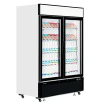 Tefcold Koelkast | SERIE LG | 1108L | Wit/Zwart | +1°C/+8°C | Geforceerd | Draaideuren | Wielen | 1382x805x2065(h)mm