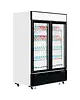 Tefcold Koelkast | SERIE LG | 1108L | Wit/Zwart | +1°C/+8°C | Geforceerd | Draaideuren | Wielen | 1382x805x2065(h)mm 