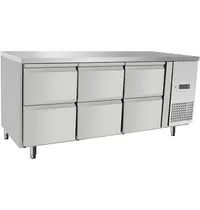 Arktic by HENDI Koelwerkbank | ProfiLine | 420L | 6 Laden (1/1 GN) | 0°C/+8°C | Geforceerd | 1795x700x879(h)mm 