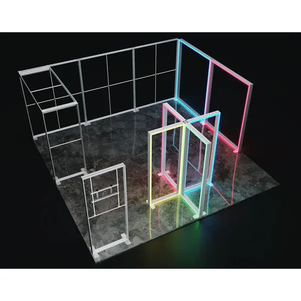 Modulair RGB LED-Frame | LUMIX™ RGB | Aluminium | Dubbelzijdig | Incl. Roltas | 1000x120x2500(h)mm