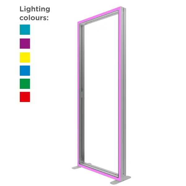 Modulair RGB LED-Frame | LUMIX™ RGB | Aluminium | Dubbelzijdig | Incl. Roltas | 1000x120x2500(h)mm