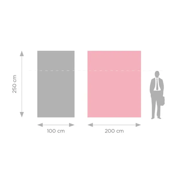 Modulair RGB LED-Frame | LUMIX™ RGB | Aluminium | Dubbelzijdig | Incl. Roltas | 2000x120x2500(h)mm