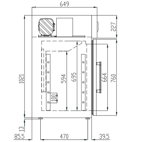 Medische Koelkast | MEDICAL LAB | 175L | Wit | +2°C/+8°C | Geforceerd | Temperatuuralarm | Licht Ontvlambare Medicatie | 600x650x1020(h)mm