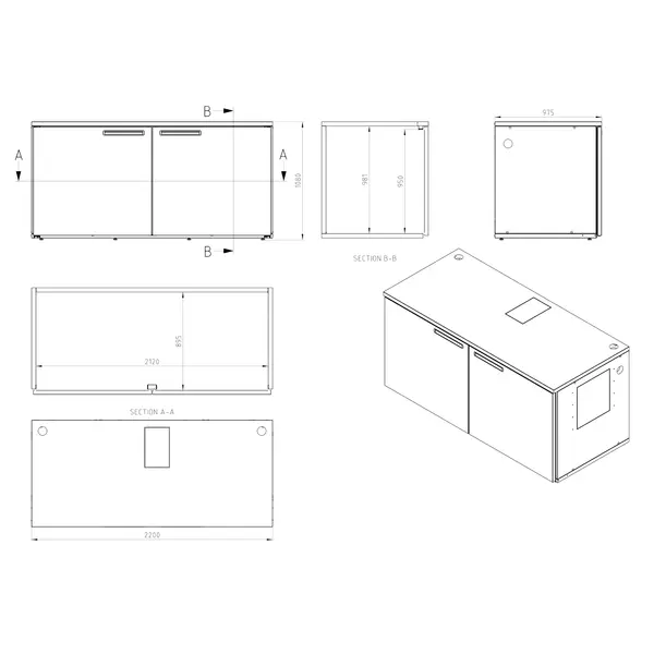 Vatenkoelcel | SKB | 1.85m³ | 30x 20L/10x 50L (KEG) | Isolatie 40mm | 2200x975x1080(h)mm