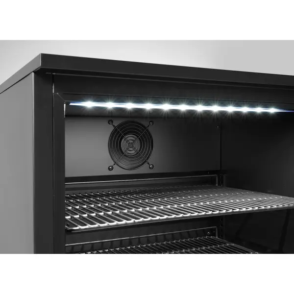 Barkoelkast | 127L | Zwart | 0°C/+10°C | Statisch + Ventilator | 600x530x870(h)mm