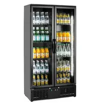 Arktic by HENDI Drankenkoeling | 477L | Zwart | 0°C/+10°C | Geforceerd | Draaideuren | 900x530x1820(h)mm 