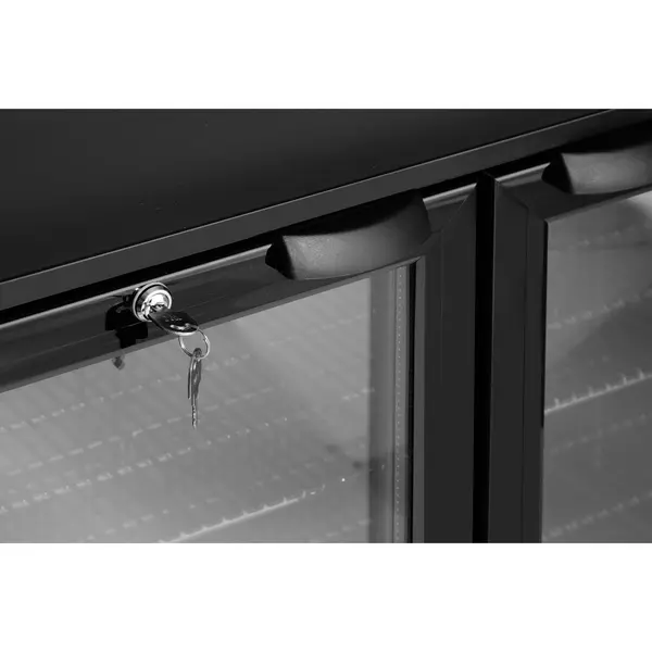 Barkoelkast | 198L | Zwart | 0°C/+10°C | Statisch + Ventilator | Draaideuren | 900x530x870(h)mm