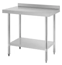 Vogue Werktafel | RVS | Bodemschap | Achteropstand | Zelfmontage | 900x600x900/960(h)mm