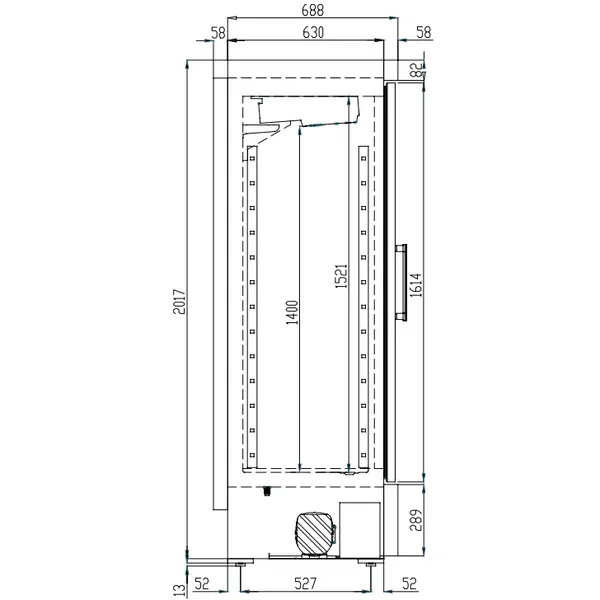 Medische Koelkast | MEDICAL LAB | 470L | Wit | +2°C/+8°C | Geforceerd | Temperatuuralarm | 660x750x2050(h)mm