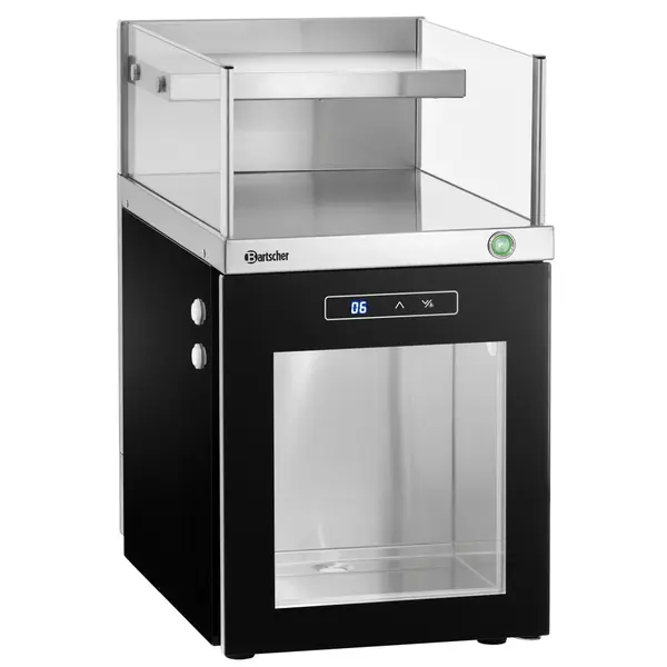 Melkkoeler + Kopjeswarmer | RVS/Zwart | 12L (+1°C/+6°C) | 30 Kopjes (30°C/60°C) | 0.23kW (230V) | 305x485x537(h)mm