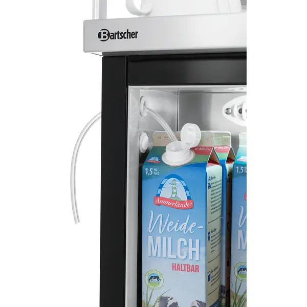 Melkkoeler + Kopjesverwarmer | RVS/Zwart | 12L (+1°C/+6°C) | 30 Kopjes (30°C/60°C) | 0.23kW (230V) | 305x485x537(h)mm