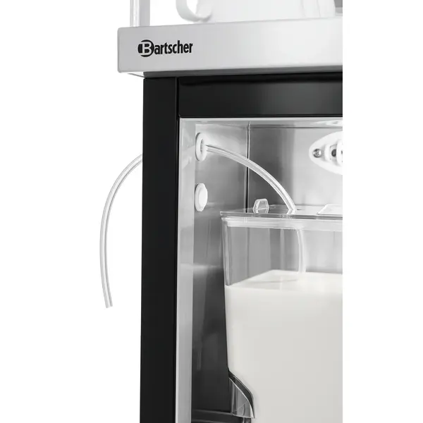 Melkkoeler + Kopjesverwarmer | RVS/Zwart | 12L (+1°C/+6°C) | 30 Kopjes (30°C/60°C) | 0.23kW (230V) | 305x485x537(h)mm