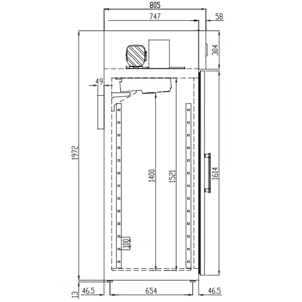 Medische Koelkast | MEDICAL LAB | 1285L | Wit | +2°C/+8°C | Geforceerd | Temperatuuralarm | 1350x855x1995(h)mm