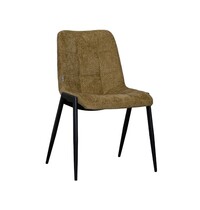 LABEL51 Stoel Noor | Mustard | Elite | Zwart Metalen Frame | 2 stuks