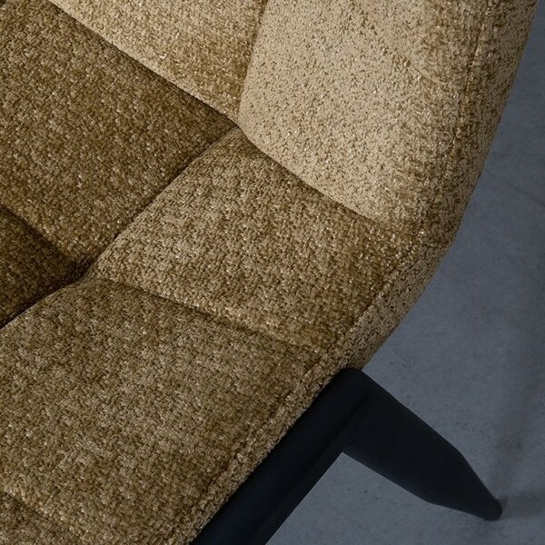 Stoel Noor | Mustard | Elite | Zwart Metalen Frame | 2 stuks