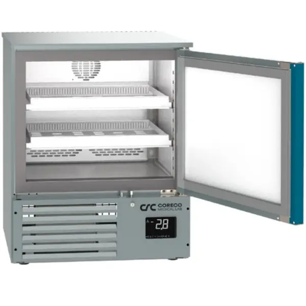 Medische Koelkast | LABORATORY | 130L | Grijs/Blauw | +2°C/+15°C | Geforceerd | Temperatuur-/Deuralarm | Licht Ontvlambare Medicatie | 645x640x805(h)mm