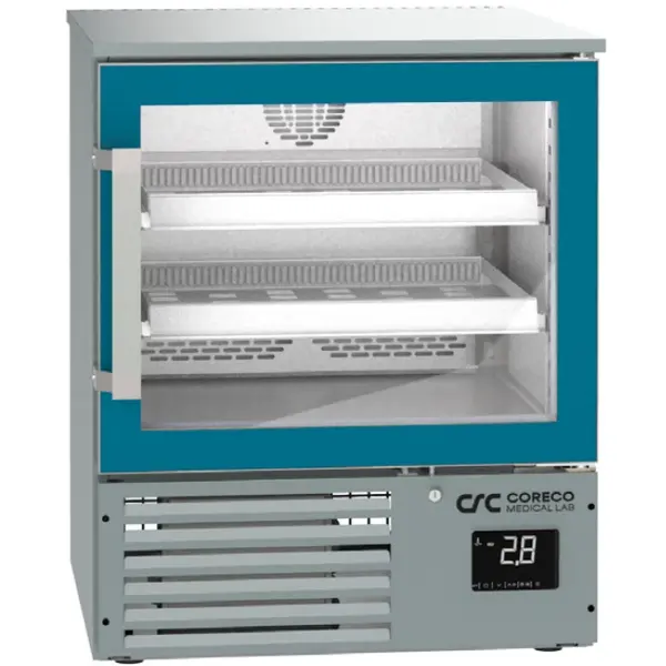 Medische Koelkast | LABORATORY | 130L | Grijs/Blauw | +2°C/+15°C | Geforceerd | Temperatuur-/Deuralarm | Licht Ontvlambare Medicatie | 645x640x805(h)mm