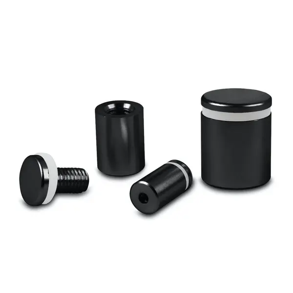 Afstandhouder | RVS | Zwart (Mat) | Per Stuk | Ø25x19mm