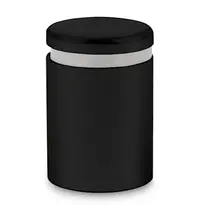 Luxus Afstandhouder | RVS | Zwart (Mat) | Per Stuk | Ø25x25mm