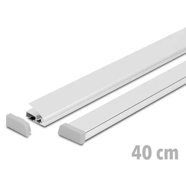 Posterrails | STANDARD | Aluminium | Zilvergrijs | Lengte 40cm