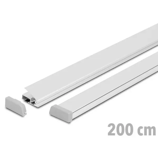 Posterrails | STANDARD | Aluminium | Zilvergrijs | Lengte 200cm