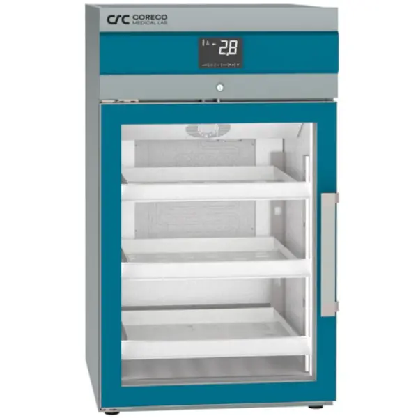 Medische Koelkast | LABORATORY | 175L | Grijs/Blauw | +2°C/+15°C | Geforceerd | Temperatuur-/Deuralarm | Licht Ontvlambare Medicatie | 600x650x1020(h)mm