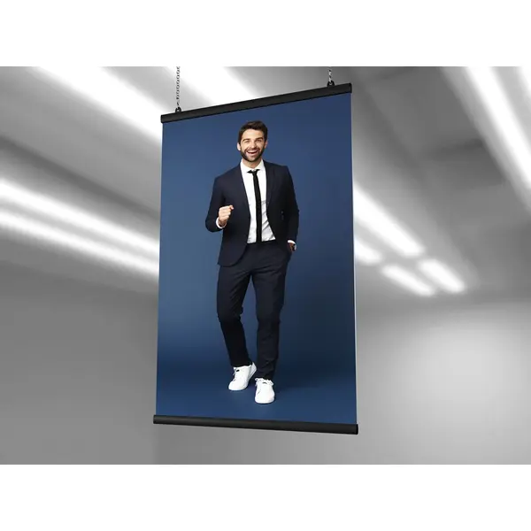 Posterrails | STANDARD | Aluminium | Zwart | Lengte 200cm