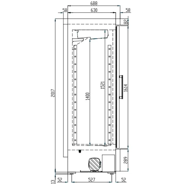Medische Koelkast | LABORATORY | 470L | Grijs/Blauw | +2°C/+15°C | Geforceerd | Temperatuur-/Deuralarm | 660x750x2050(h)mm