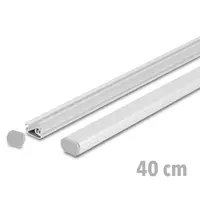 Luxus Posterrails | TWIN | Aluminium | Zilvergrijs | Lengte 40cm