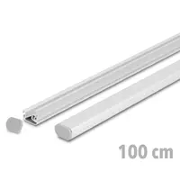 Luxus Posterrails | TWIN | Aluminium | Zilvergrijs | Lengte 100cm