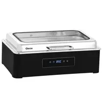 Bartscher Chafing Dish | Elektrisch | 1/1 GN | 40°C/90°C | 0.5kW (230V) | Touchbediening + Afstandsbediening | 560x425x225(h)mm
