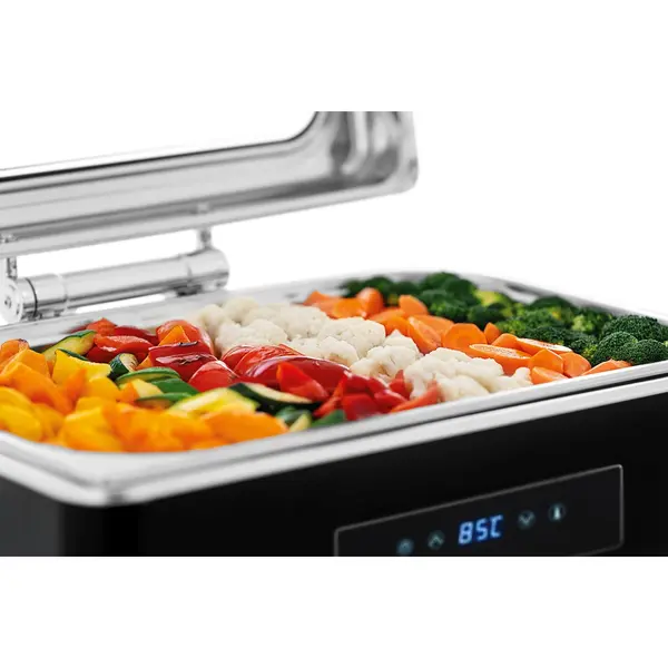 Chafing Dish | Elektrisch | 1/1 GN | 40°C/90°C | 0.5kW (230V) | Touchbediening + Afstandsbediening | 560x425x225(h)mm
