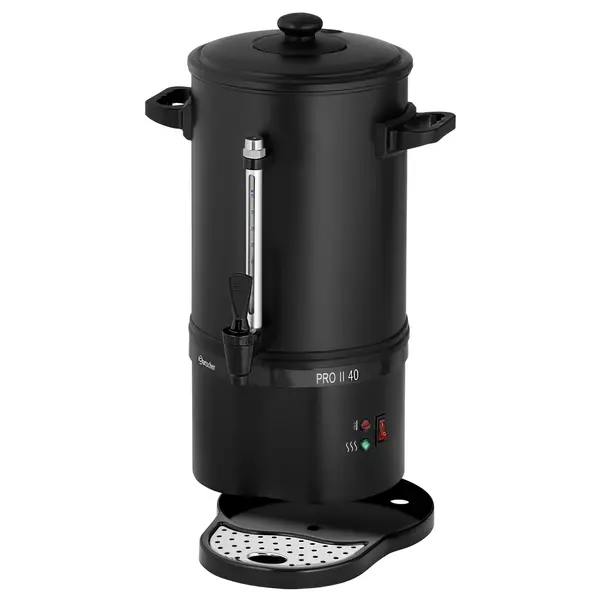 Koffiepercolator | PRO II | Zwart | 6L | 1.2kW (230V) | Enkelwandig | Lekbak | 315x310x485(h)mm