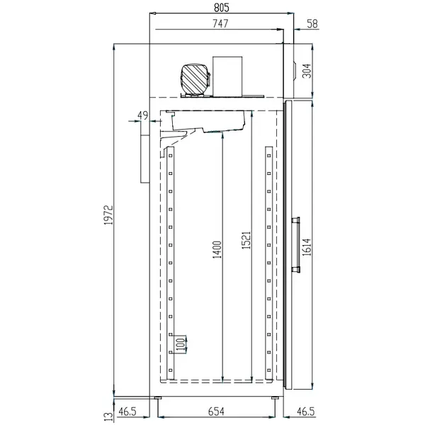 Medische Koelkast | LABORATORY | 565L | Grijs/Blauw | +2°C/+15°C | Geforceerd | Temperatuur-/Deuralarm | 660x855x1995(h)mm