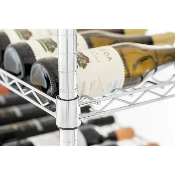 Wijnrek | Staal | 5 Niveaus (130x 75cl) | Verstelbaar | Zelfmontage | 910x355x1405(h)mm