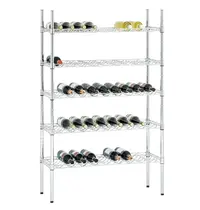 Bartscher Wijnrek | Staal | 5 Niveaus (130x 75cl) | Verstelbaar | Zelfmontage | 910x355x1405(h)mm