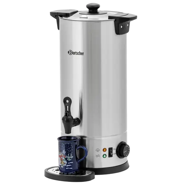 Glühweindispenser | RVS | 12.5L | 30°C/90°C | 1.6kW (230V) | Dubbelwandig | Lekbak | 300x305x535(h)mm