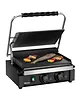 Bartscher Contact-/Paninigrill | Enkel | Glad/Gegroefd Oppervlak 345x235 (Gietijzer) | 50°C/300°C | 2.2kW (230V) | Timer | 410x398x208(h)mm 