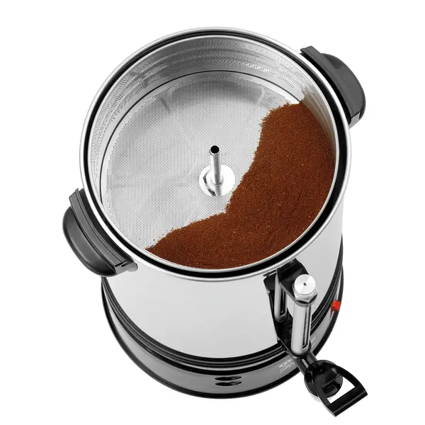 Koffiepercolator | REGINA PLUS | RVS/Zwart | 7L | 1.2kW (230V) | Enkelwandig | 280x280x410(h)mm