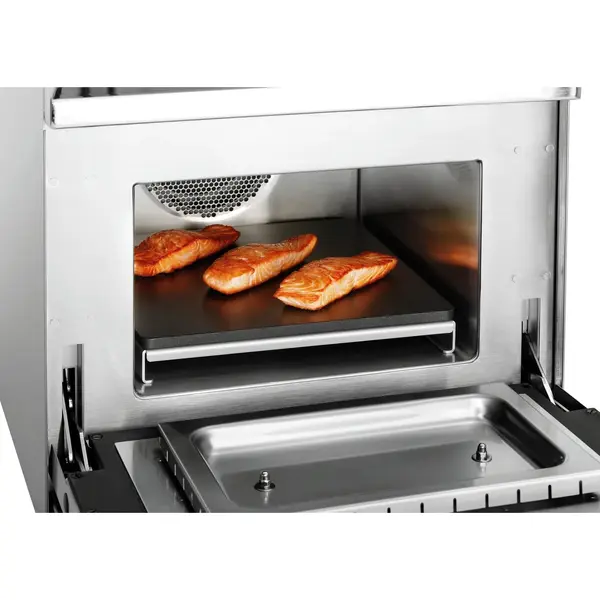Grillplaat | SNACKJET 200/500 | Aluminium (Antiaanbaklaag) | Dubbelzijdig (Glad/Gegroefd) | 290x282x10(h)mm