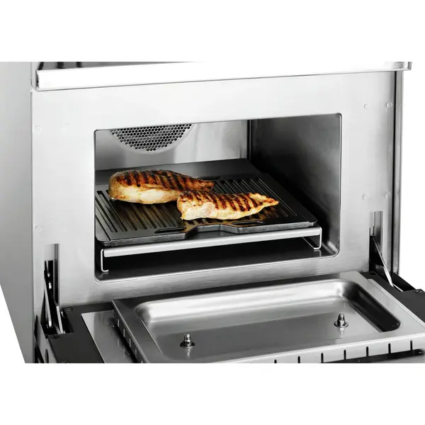 Grillplaat | SNACKJET 200/500 | Aluminium (Antiaanbaklaag) | Gegroefd | 280x205x20(h)mm