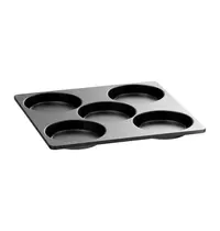 Bartscher Eierbakplaat | SNACKJET 200/500 | Aluminium (Antiaanbaklaag) | 5x Ø110x15 | 292x282x20(h)mm 