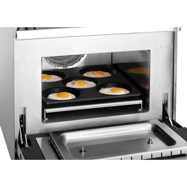 Eierbakplaat | SNACKJET 200/500 | Aluminium (Antiaanbaklaag) | 5x Ø110x15 | 292x282x20(h)mm