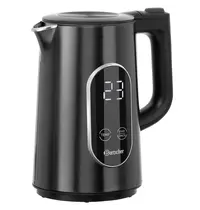 Bartscher Waterkoker | Grijs/Zwart | 1.5L | 40°C/100°C | Warmhoudfunctie | Afneembare Kan | Touchbediening | 1.8kW (230V) | 220x160x260(h)mm