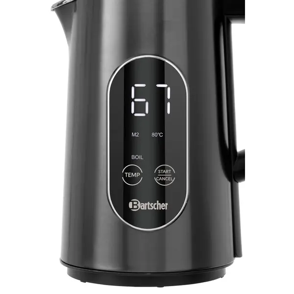 Waterkoker | Grijs/Zwart | 1.5L | 40°C/100°C | Warmhoudfunctie | Afneembare Kan | Touchbediening | 1.8kW (230V) | 220x160x260(h)mm