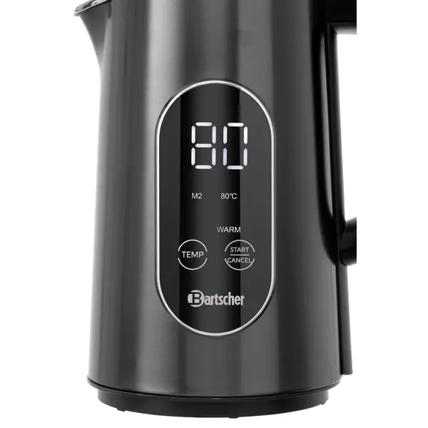 Waterkoker | Grijs/Zwart | 1.5L | 40°C/100°C | Warmhoudfunctie | Afneembare Kan | Touchbediening | 1.8kW (230V) | 220x160x260(h)mm