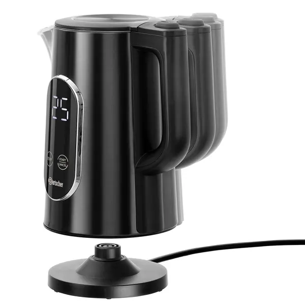 Waterkoker | Grijs/Zwart | 1.5L | 40°C/100°C | Warmhoudfunctie | Afneembare Kan | Touchbediening | 1.8kW (230V) | 220x160x260(h)mm