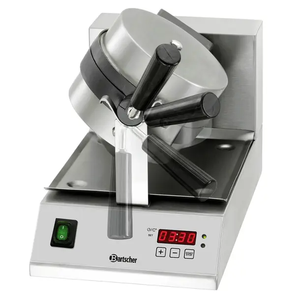 Wafelijzer Deluxe 1BW170D | 1kW | Wafelgrootte Ø170x35(h)mm | 260x505x320(h)mm